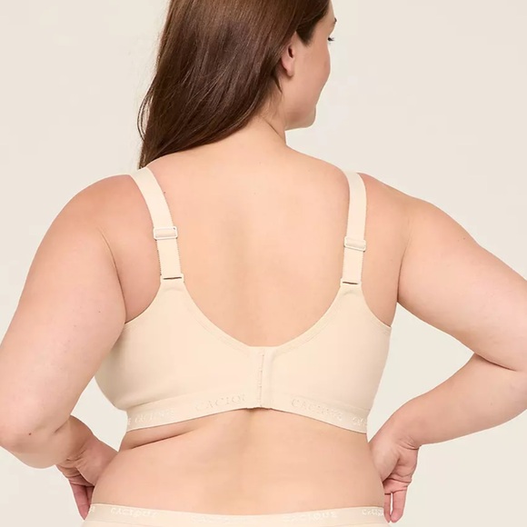 🌟CACIQUE BEIGE🌟 UNLINED 🌟NO-WIRE BRA, SIZE 46DD - Picture 4 of 16